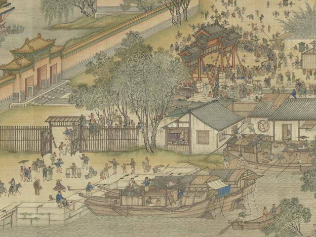 Detail from the "Qing Court Version" of "Along the River During the Qingming Festival"